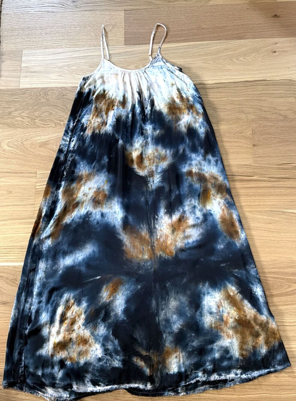 Anthropologie Nation Los Angeles Strappy Slip Dress Tie Dye S Boho Beach Resort